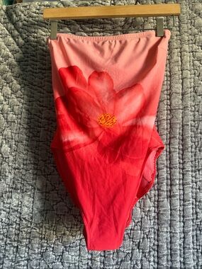 Gottex Pink and Red Floral One-Piece Swimsuit